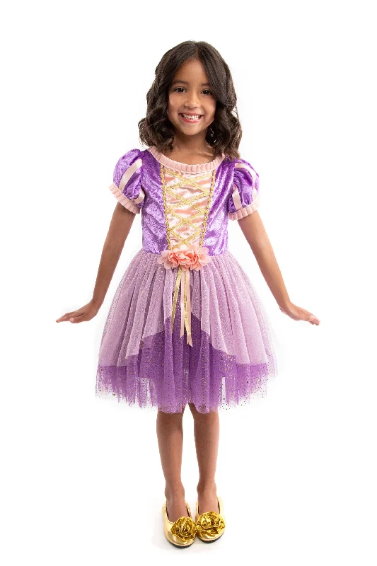 Satin cocktail dress-Rapunzel Party Dress