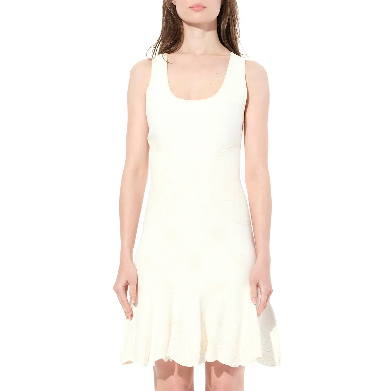 Retro flair mini dress-Sleeveless Mini Dress in Ivory