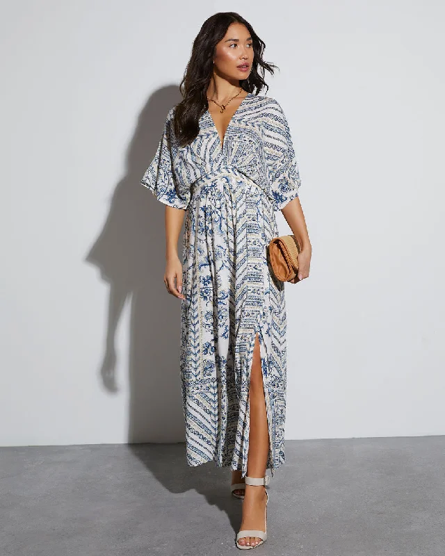 Maxi dress with tiered layers-Shoreside Maxi Dress