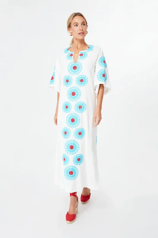 Maxi dress with animal print-Oyster Charming Maxi Aster Caftan