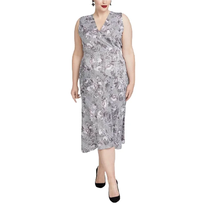 Cocktail dress with belt-Rachel Roy Womens Floral Cocktail Dress