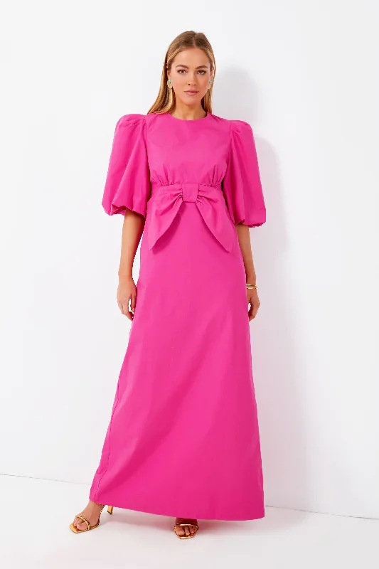 Maxi dress with high neckline-Cherry Bomb Solid Long Dress