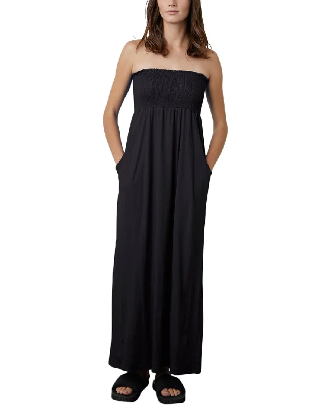 Midi dress with bow accents-Velvet by Graham & Spencer Jocely Linen-Blend Midi Dress