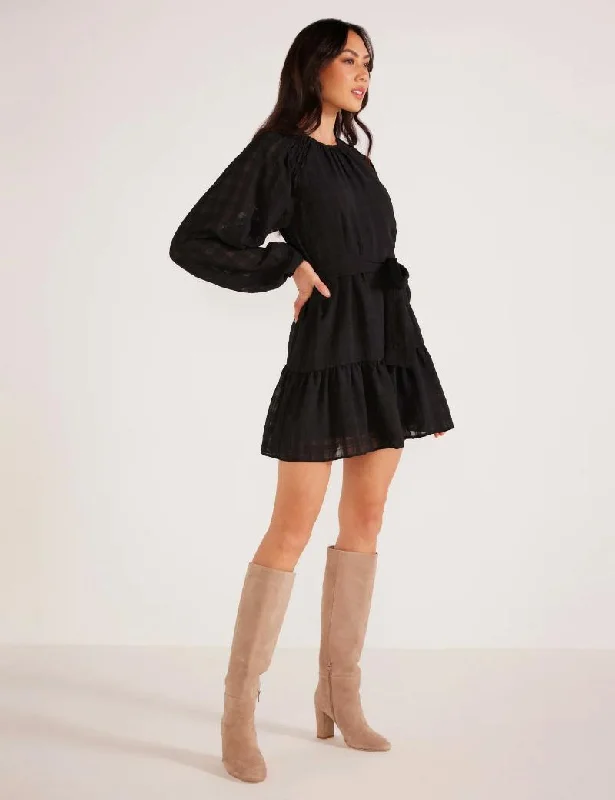 Oversized fit mini dress-MinkPink Clarence Chiffon Mini Dress