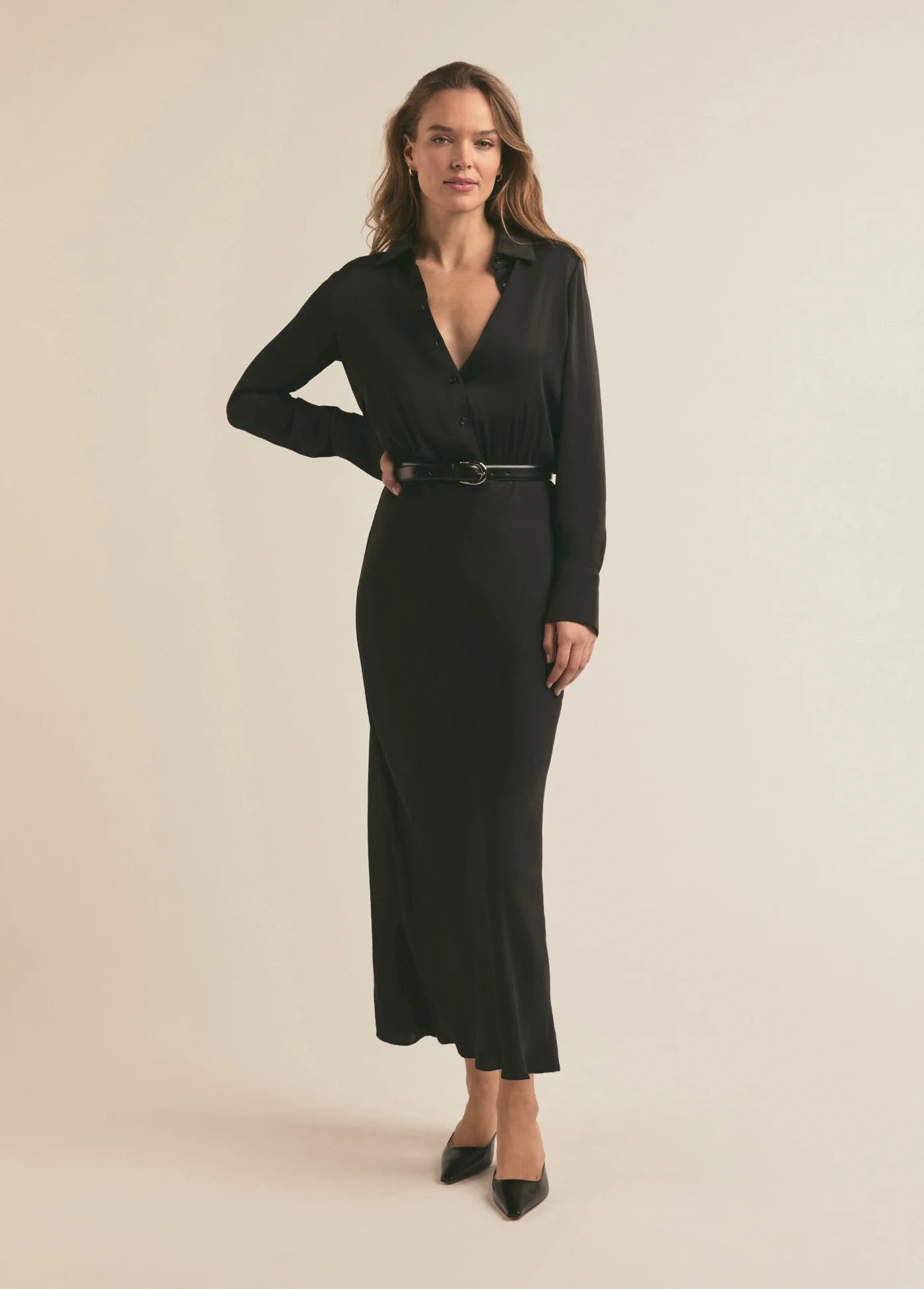 Maxi dress with cold shoulder-THE TAKE ME SERIOUSLY LONG DRESS