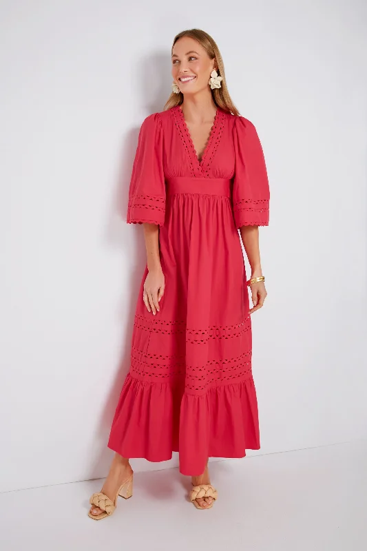 Maxi dress with cool tones-Watermelon Roda Longdress