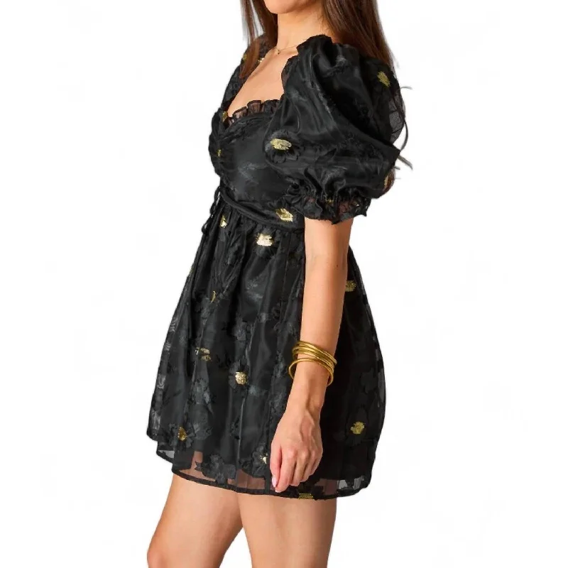 Night out mini dress-Buddylove - Colby Puff Sleeve Mini Dress