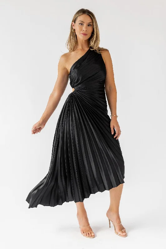 Maxi dress with glitter accents-Monroe Black Maxi Dress - Final Sale