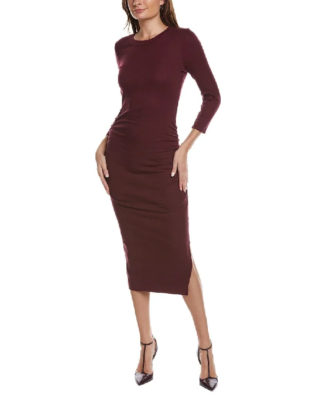 Midi dress with draped bodice-Michael Stars Christina Midi Dress