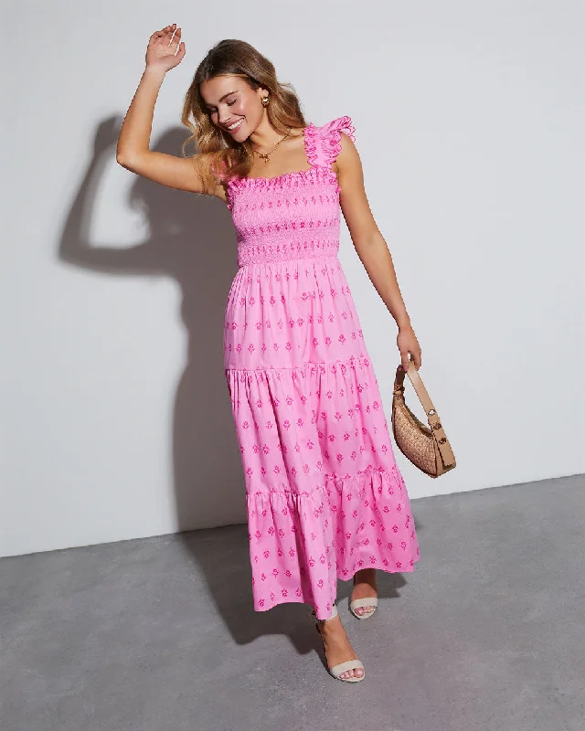 Maxi dress with zen vibes-Junie Short Sleeve Maxi Dress