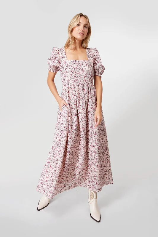 Maxi dress with bohemian vibes-Pink Floral Isla Maxi Dress