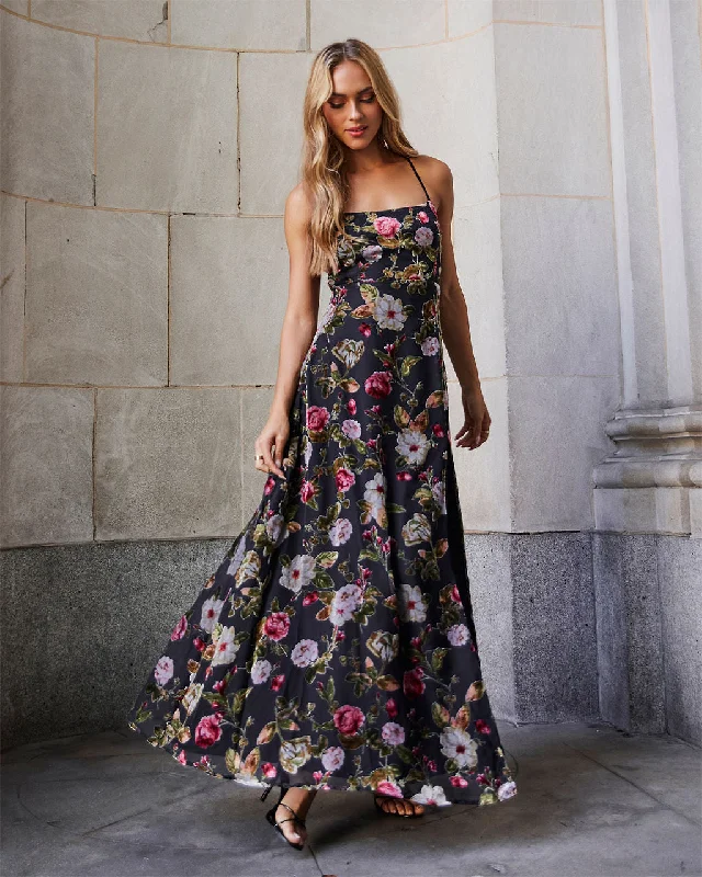 Maxi dress with tulip hem-Jordie Floral Maxi Dress