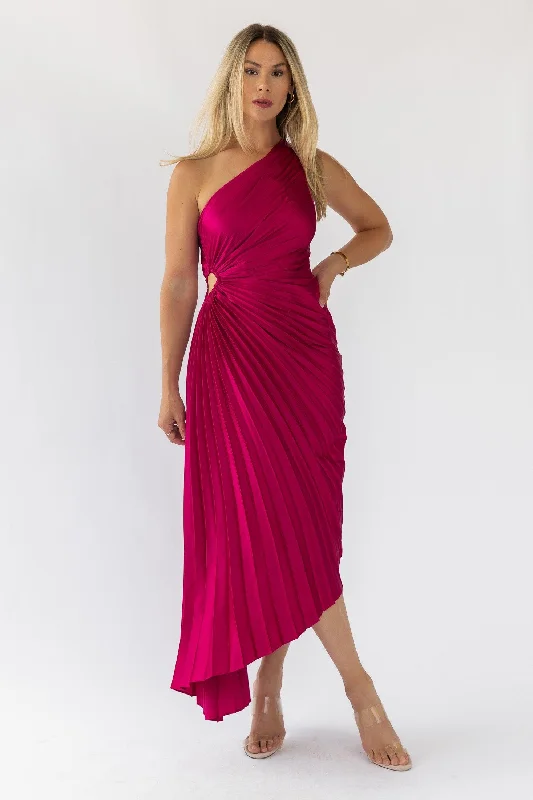 Maxi dress with bohemian vibes-Monroe Magenta Maxi Dress - Final Sale