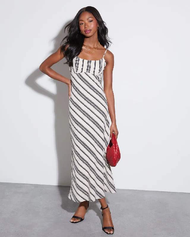 Maxi dress for a night out-Rhoda Striped Maxi Dress