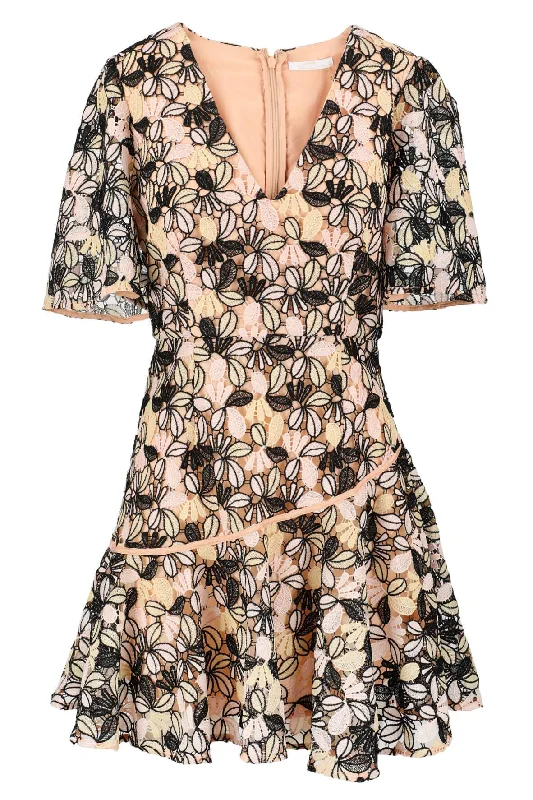 Cowl neck mini dress-Eloquence Floral Mini Dress