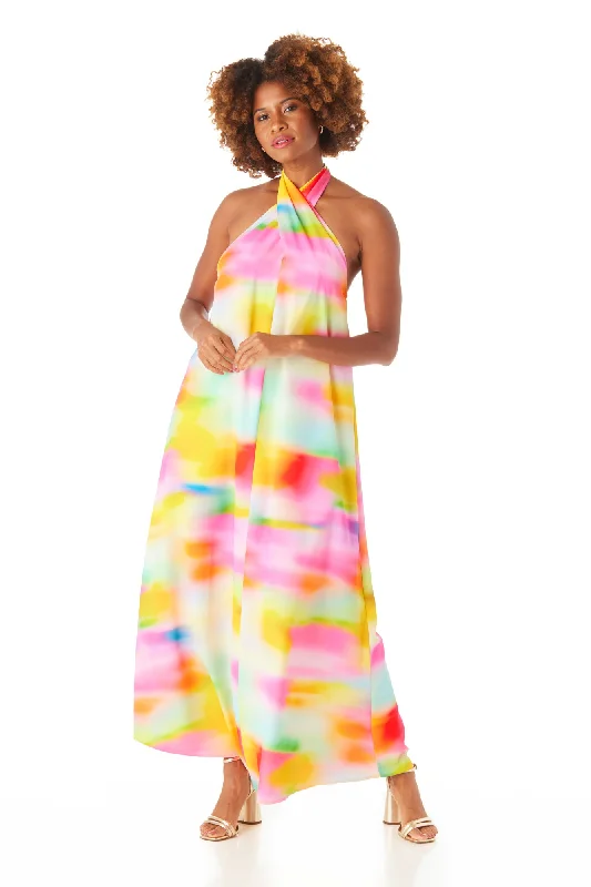 Maxi dress for beach vacation-CROSS FRONT MAXI DRESS