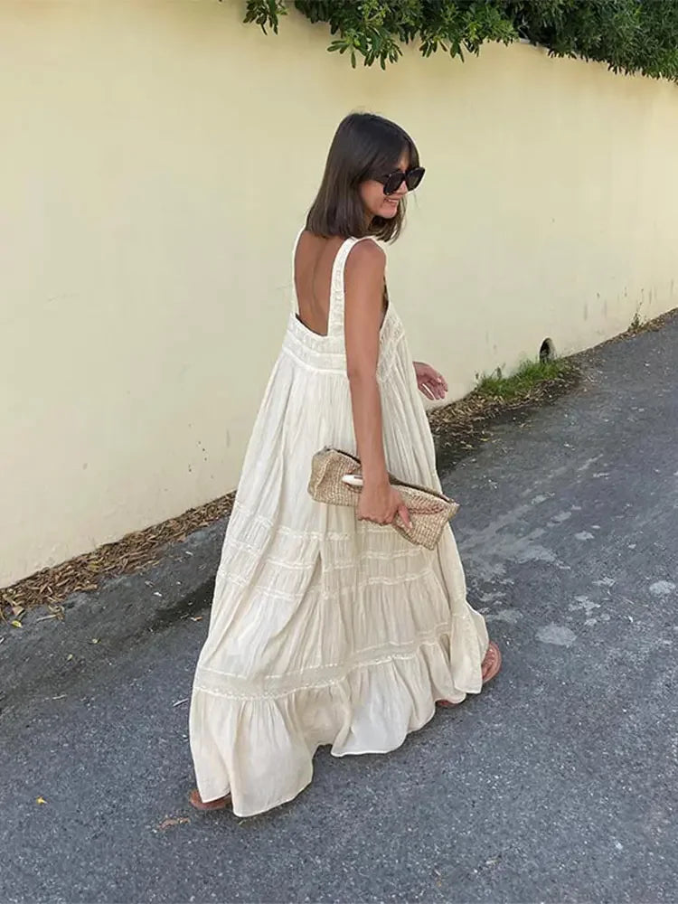 Maxi dress for beach vacation-Sala - Comfortable summer maxi dress