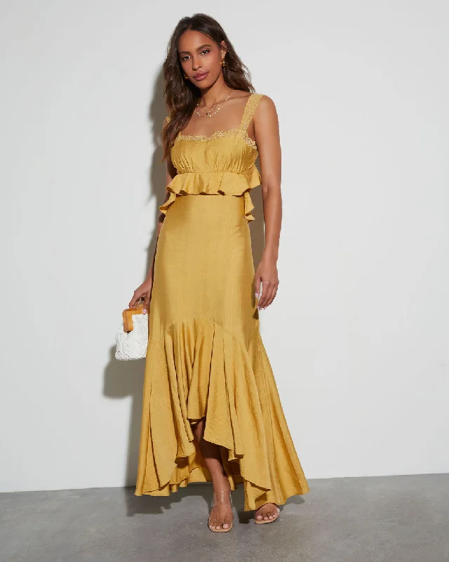 Maxi dress with floral print-Luminous Sun Maxi Dress