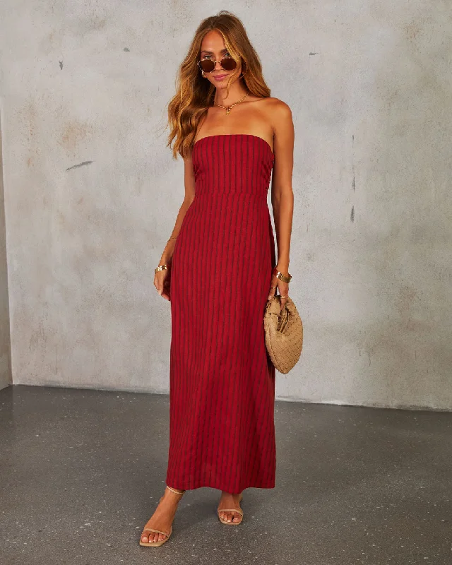 Maxi dress with cool tones-Need You Always Strapless Maxi Dress