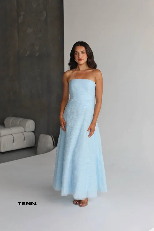 Maxi dress with shimmer effect-Soundscape Maxi Dress - Blue