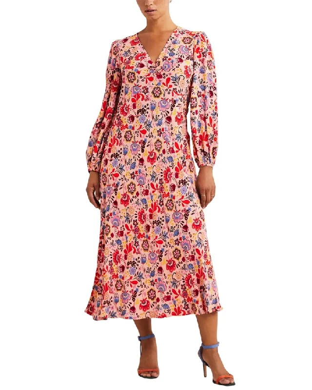 Midi dress with utility style-Boden Empire Midi Tea Dress