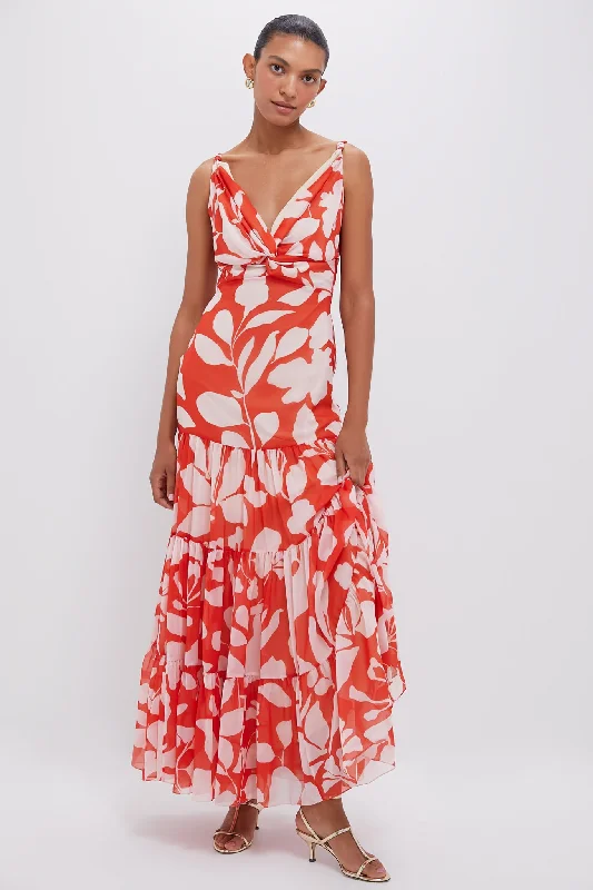 Maxi dress with empire waist-Orange Namorar Maxi Dress