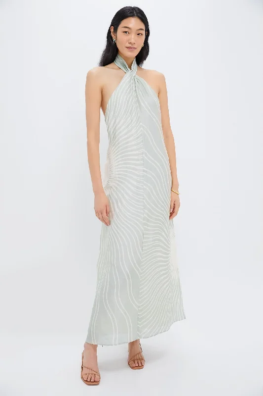 Maxi dress with pleated skirt-Solstice Maxi Dress