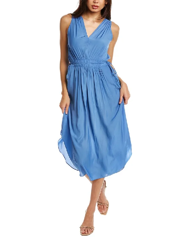 Casual midi dress for daytime-T Tahari Gathered Midi Dress