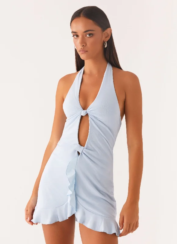 Oversized fit mini dress-Colette Mini Dress - Pastel Blue