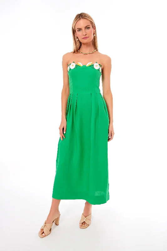 Maxi dress with tropical print-Kelly Green Lorr Long Dress