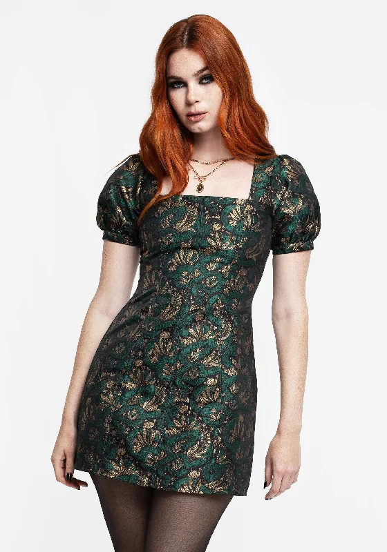 Casual chic mini dress-Rena Snake Jacquard Mini Dress