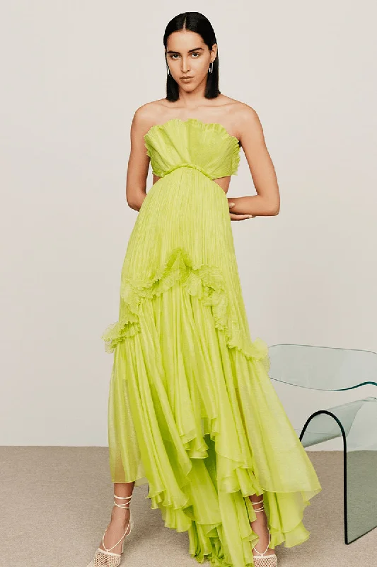 Maxi dress with one shoulder-Naomi Strapless Maxi Dress