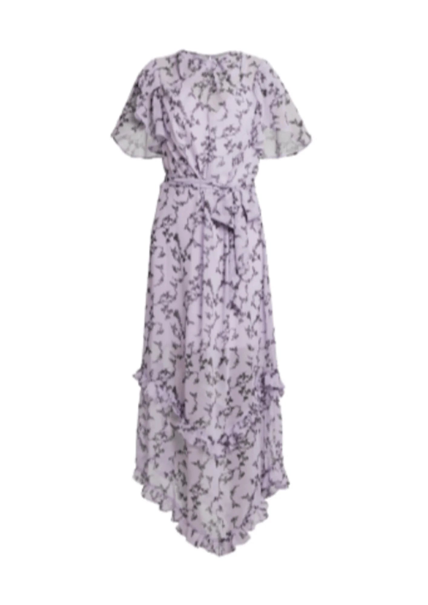 Maxi dress with classic stripes-LILAC FLORAL MAXI DRESS