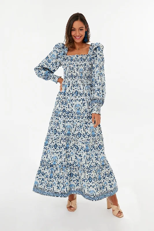 Maxi dress with funky flair-Mabelline Print Genevieve Maxi Dress