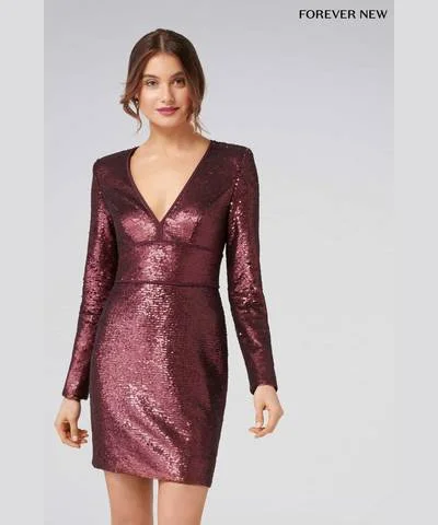 Casual mini dress-Katia Sequin Mini Dress