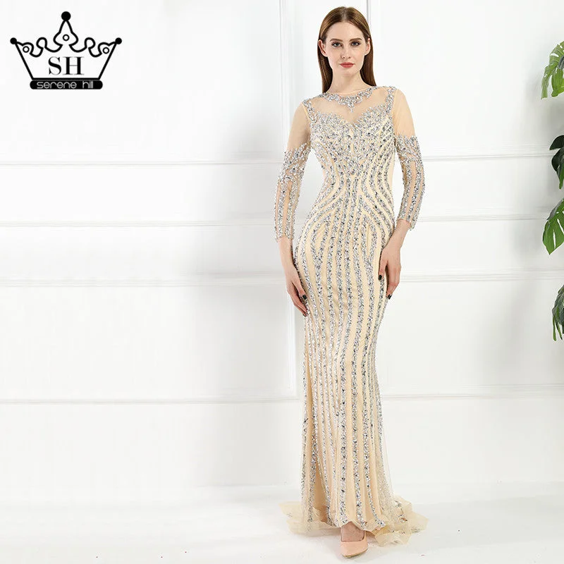 Evening dress with tulle-Evening Dresses Sparkly Evening 2024 Real Photo LA6078